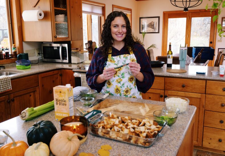 Buttery Herb Stuffing Made With the Dablicator